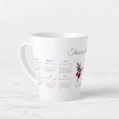 Bezauberndes Rotes Rentier 2025 Benutzerdefinierte Milchtasse (Linke Ecke)