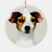 Bezauberndes Rustikales Foto für Haustiere Keramik Ornament (Hinten)