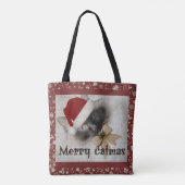 Bezauberndes Santa Kitty überall in Design Shoppin Tasche (Rückseite)