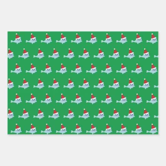 Bezauberndes Santa Siegel Geschenkpapier Set (Vorderseite 3)