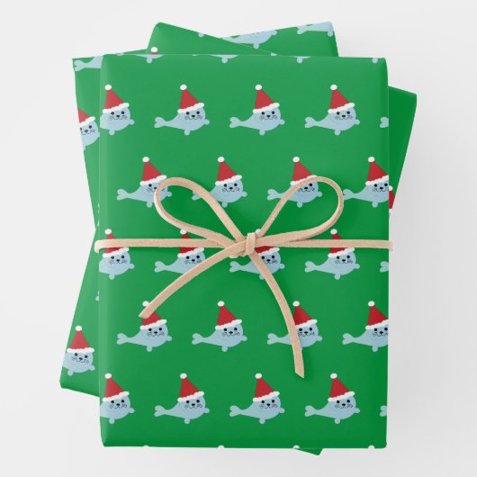 Bezauberndes Santa Siegel Geschenkpapier Set (Beispiel)