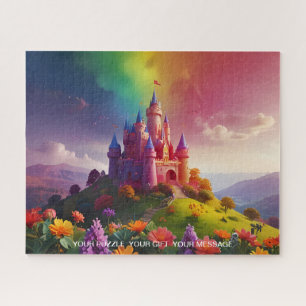 Bezauberndes Schloss auf dem Hügel Puzzle