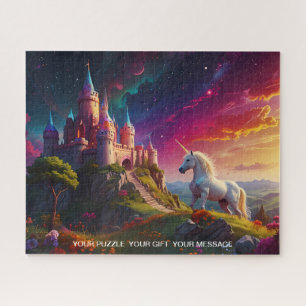 Bezauberndes Schloss auf dem Hügel Puzzle
