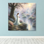 Bezauberndes Schloss mit Prinzessin Leinwanddruck (Insitu (Holzboden))