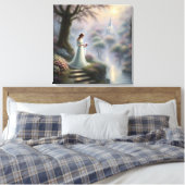 Bezauberndes Schloss mit Prinzessin Leinwanddruck (Insitu (Schlafzimmer))