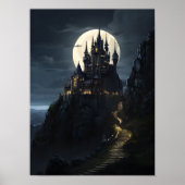 Bezauberndes Schloss um Mitternacht Poster (Vorne)