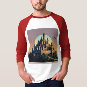 Bezauberndes Schloss und Drache - Magische Fantasi T-Shirt