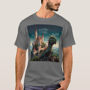 Bezauberndes Schloss und Drache - Magische Fantasi T-Shirt