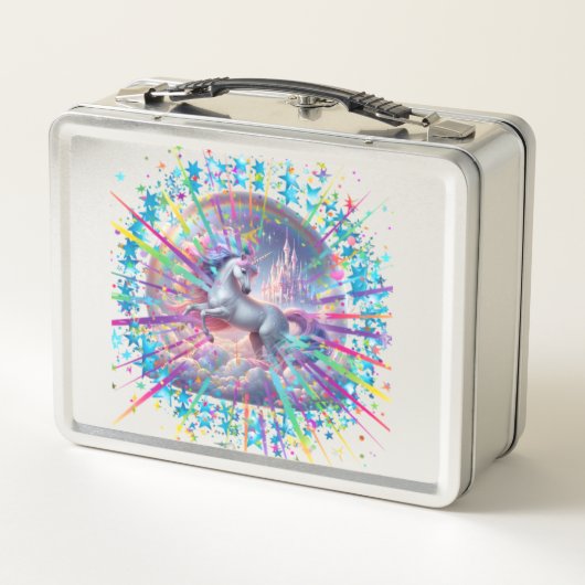 Bezauberndes Schloss Unicorn Lunchbox - Regenbogen (Rückseite)