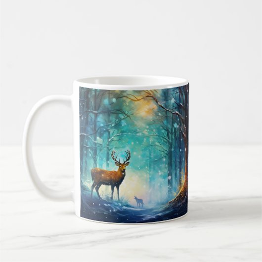 Bezauberndes Schneewald Artwork-82109 Kaffeetasse (Links)