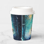 Bezauberndes Schneewald Artwork-82109 Pappbecher (Rechts)