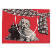 bezauberndes schottisches Terrier-Print Große Geschenktüte (Rückseite)