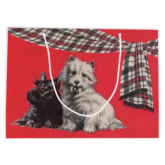 bezauberndes schottisches Terrier-Print Große Geschenktüte (Rückseite)