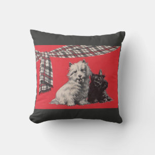 bezauberndes schottisches Terrier-Print Kissen