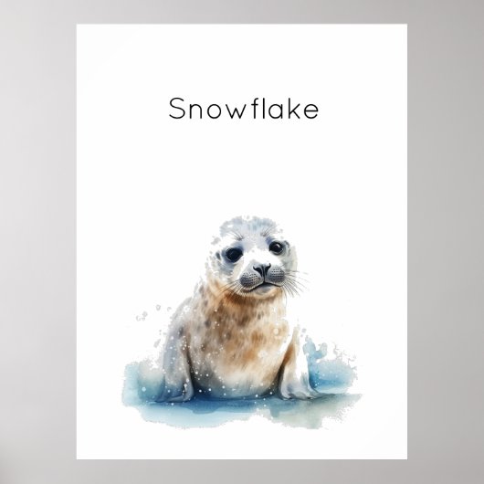 Bezauberndes Siegel Pup Poster (Vorne)