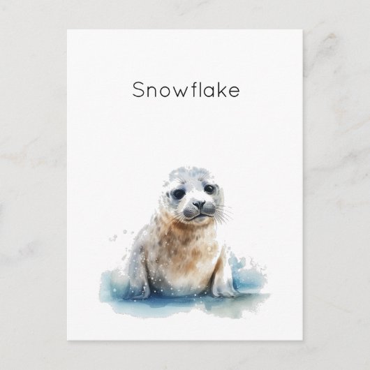 Bezauberndes Siegel Pup Postkarte (Vorderseite)