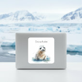 Bezauberndes Siegel Pup Quadratischer Aufkleber