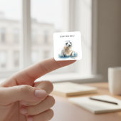 Bezauberndes Siegel Pup Quadratischer Aufkleber