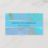 Bezauberndes stilvolles aquamarines, Türkis und Visitenkarte (Vorderseite)