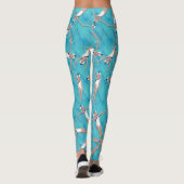 Bezauberndes Sychronized Schwimmen-Muster Leggings (Rückseite)