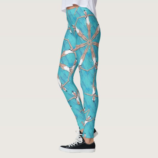 Bezauberndes Sychronized Schwimmen-Muster Leggings (Links)