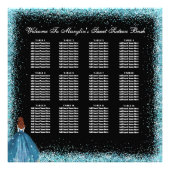 Bezauberndes Turquoise Princess Seating Chart Fotodruck (Vorne)