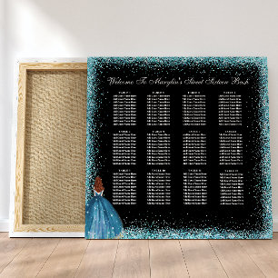 Bezauberndes Turquoise Princess Seating Chart Fotodruck