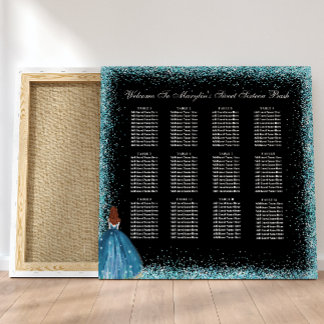 Bezauberndes Turquoise Princess Seating Chart Fotodruck