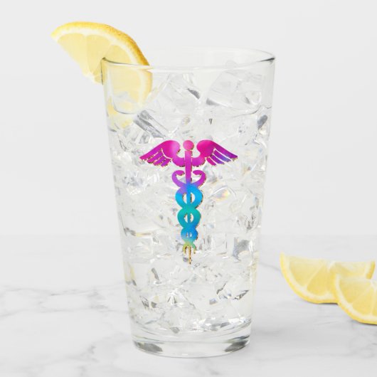 Bezauberndes und farbenfrohes Logo-Design Glas (Vorderseite Ice)