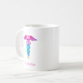 Bezauberndes und farbenfrohes Logo-Design Kaffeetasse (Vorderseite Links)