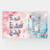 Bezauberndes Unicorn Baby Shower Banner (Horizontal)