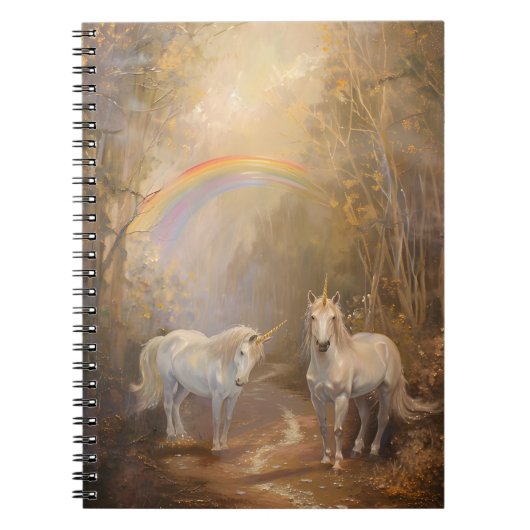 Bezauberndes Unicorn Forest Rainbow-Notebook Notizblock (Vorderseite)