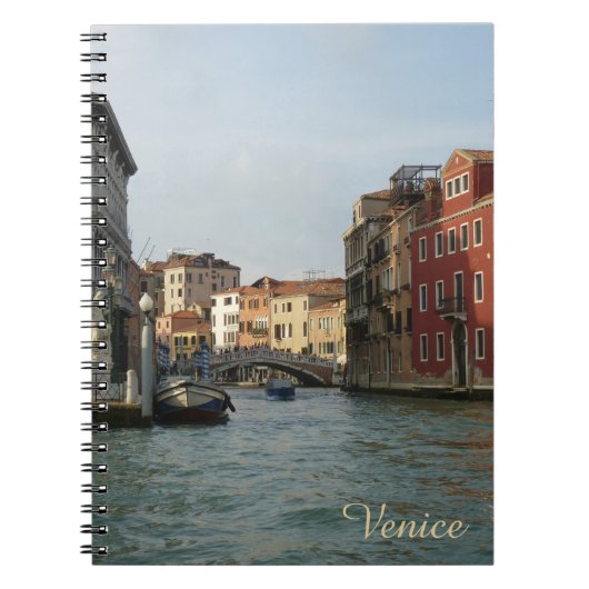 Bezauberndes Venedig Waterway Foto Spiral Notebook Notizblock (Vorderseite)