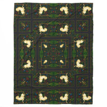 Bezauberndes Viktorianisches Einhorngarten-Quilt