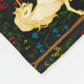 Bezauberndes Viktorianisches Einhorngarten-Quilt Fleecedecke (Ecke)