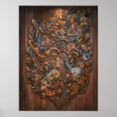 Bezauberndes Wald-Wandgemälde Poster (Vorne)