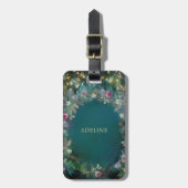 Bezauberndes Waldgebiet Rose Grüne Fairy Woodland Gepäckanhänger (Vorderseite vertikal)