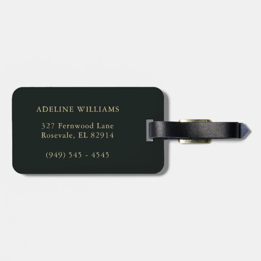 Bezauberndes Waldgebiet Rose Grüne Fairy Woodland Gepäckanhänger (Rückseite horizontal)