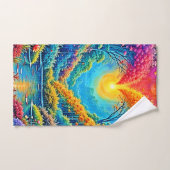 Bezauberndes Waldherz im Lichtdesign Badhandtuch Set (Handtuch)