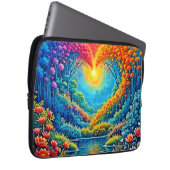 Bezauberndes Waldherz im Lichtdesign Laptopschutzhülle (Vorne Rechts)