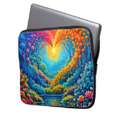 Bezauberndes Waldherz im Lichtdesign Laptopschutzhülle (Vorderseite Links)