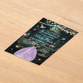 Bezauberndes Waldkleid Lila Lilac Kleid Quinceañer Acryleinladungen