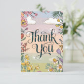 Bezauberndes Waldland Dankeskarte (Stehend Vorderseite)