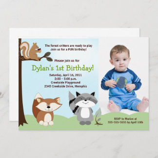 Bezauberndes Waldland *FOTO* Geburtstag 12x18 Einladung