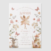 Bezauberndes Waldmädchen Geburtstag Pergament Einladungen (Vorderseite)
