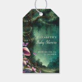 Bezauberndes Waldmäschenzimmer Babydusche Empfang Geschenkanhänger