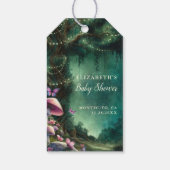 Bezauberndes Waldmäschenzimmer Babydusche Empfang Geschenkanhänger (Rückseite)