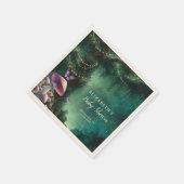 Bezauberndes Waldmäschenzimmer Babydusche Empfang Serviette (Ecke)