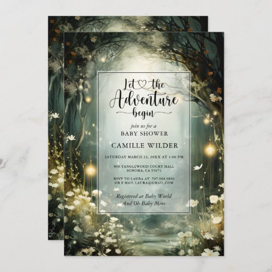 Bezauberndes Waldportal Einladung (Vorne/Hinten)