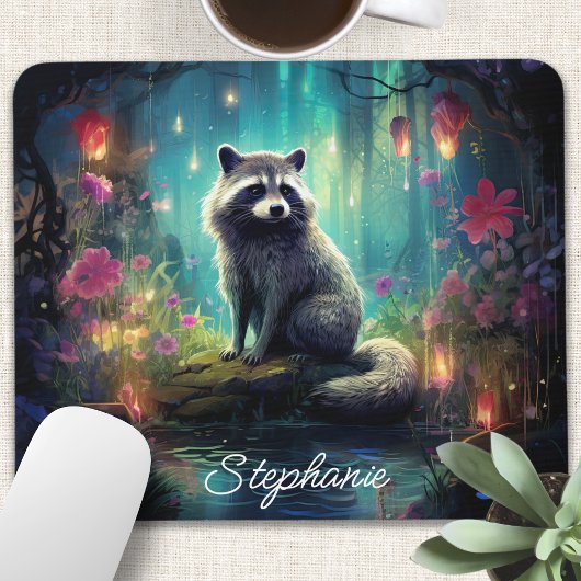 Bezauberndes Waldraccoon Personalisiert Mousepad